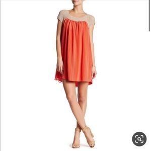 JOIE Pajaro Silk Shift Dress Mayan Red - Large